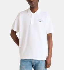 Polo droit signature coton piqué Lacoste