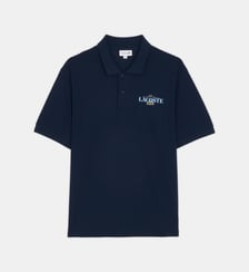 Polo droit signature coton piqué Lacoste