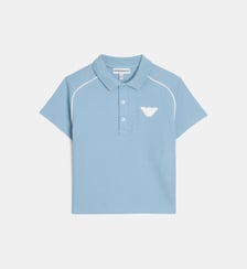 T-shirt droit signature en coton Emporio Armani Junior