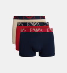 Lot de 3 boxers logo en coton Emporio Armani