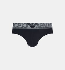 Slip signature en coton mélangé Emporio Armani