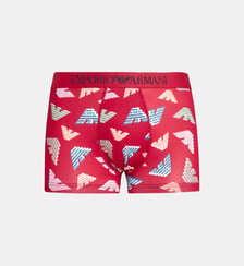 Boxer microfibre à logos Emporio Armani
