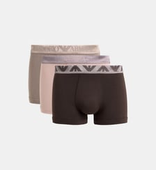 Lot de 3 boxers signature shiny en coton mélangé Emporio Armani