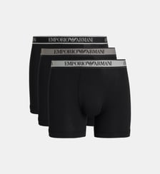 Lot de 3 boxers signature en coton Emporio Armani
