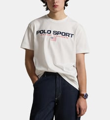T-shirt droit Mc Polo Sport imprimé en coton Polo Ralph Lauren