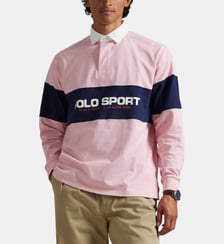 Polo Rugby droit à manches longues imprimé signature Polo Ralph Lauren