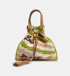 Sac seau S Summer Mania en coton Lancel