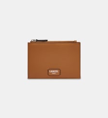 Porte-cartes zippé L en cuir signature Lancel