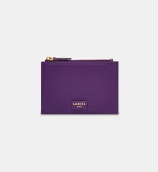 Porte-cartes zippé L en cuir signature Lancel