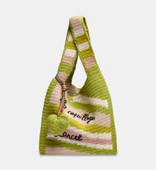 Sac shopper M Summer Mania en coton signature Lancel