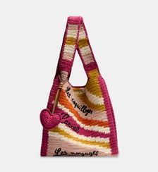 Sac shopper M Summer Mania en coton signature Lancel