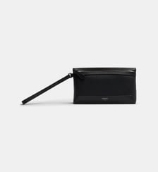 Pochette zippée M en cuir signature Lancel
