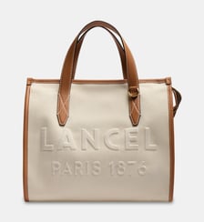 Sac cabas zippé M en coton mélangé signature Lancel