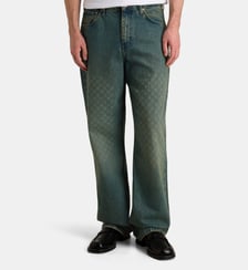 Jean large monogrammes coton denim Daily Paper