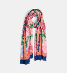 Foulard Pavot motif floral en coton Mapoesie