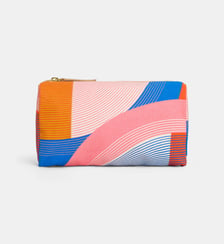Pochette de voyage 401 rayures coton et cuir  Mapoesie