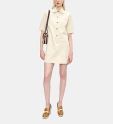 Robe chemise Poly courte droite coton mélangé A.P.C.