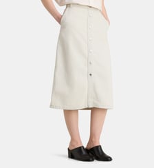 Jupe longue boutonnée coton denim délavé  A.P.C.