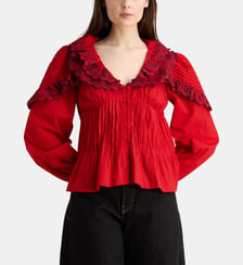 Blouse Caroline broderies coton bio Damson Madder