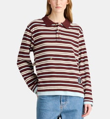 Polo de de rugby oversize Noah à rayures Damson Madder