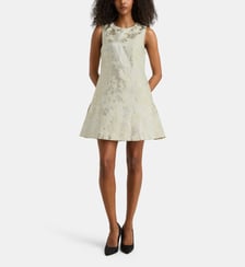 Robe courte Kick Pleat métallisée  Stine Goya