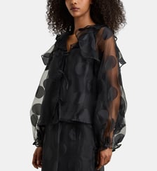 Top organza volant et grands pois  Stine Goya