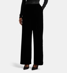 Pantalon large velours rase taille élastiquée signatures  Stine Goya