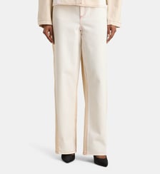 Pantalon large bicolore coton denim organique Stine Goya