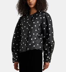 Veste courte manches ballons imprimé dots satinée Stine Goya