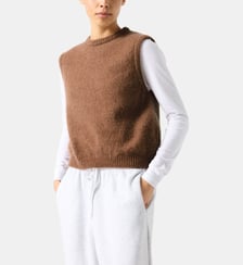 Pull sans manches en mélange de laine American Vintage