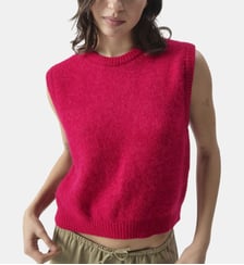 Pull sans manches en mélange de laine American Vintage