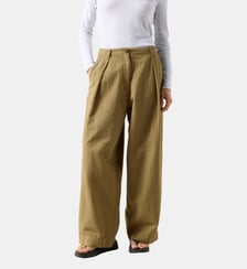 Pantalon large en coton et lin American Vintage