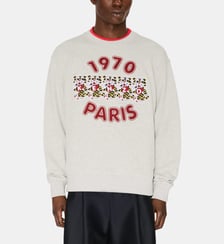 Sweat droit signature en coton Kenzo