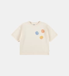 T-shirt Macarons sequins droit en coton Molo