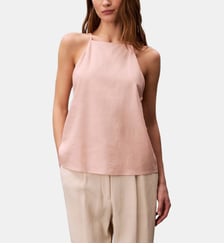 Top sans manches droit signature Calvin Klein