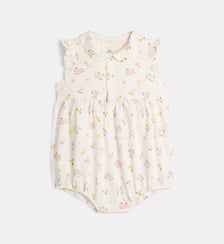 Barboteuse florale en coton Petit Bateau
