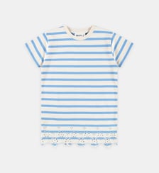Robe t-shirt dentelle en coton Molo