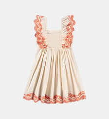 Robe Volantée Dentelle en coton Molo