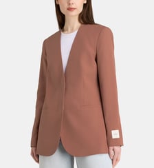 Blazer cintré 2 boutons sans col Calvin Klein