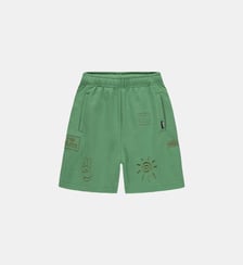 Short droit en coton mélangé motifs brodés Molo