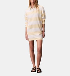Robe polo courte à rayures Calvin Klein