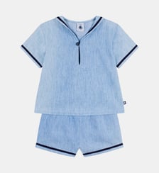 Ensemble blouse et short signature Petit Bateau