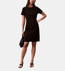 Robe droite mi-longue signature Calvin Klein