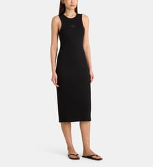Robe débardeur mi longue slim signature coton Calvin Klein