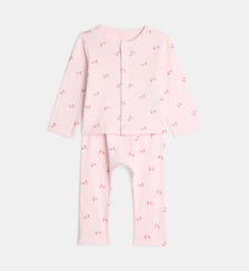 Ensemble 2 pièces fraises maille pointelle coton Petit Bateau