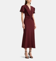 Robe V neck ajustée mi-longue Victoria Beckham