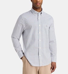 Chemise droite rayée en popeline de coton Gant