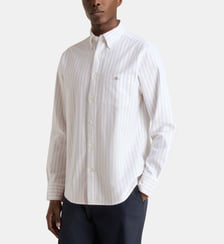 Chemise droite rayures coton Oxford Gant