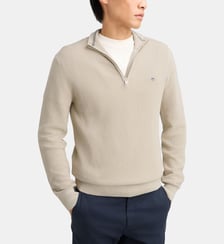 Pull camionneur droit signature en maille de coton bio Gant