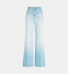 Jean Alina flare en coton effet délavé Victoria Beckham